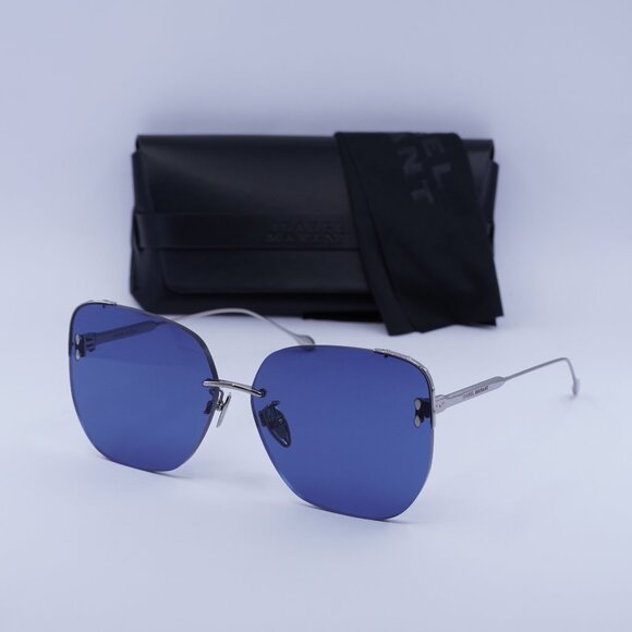 Final Price! Isabel Marant IM 0082/S 06LB KU Ruthenium/Blue Sunglasses - Picture 1 of 9